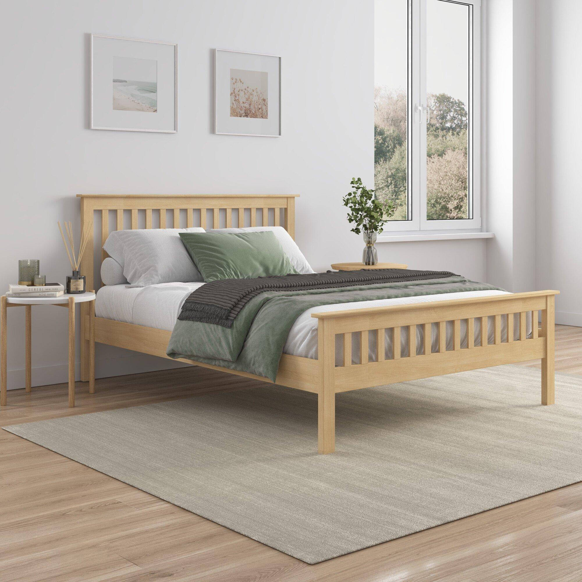 Pitlochry Solid Wooden Oak Shaker Style Bed Frame